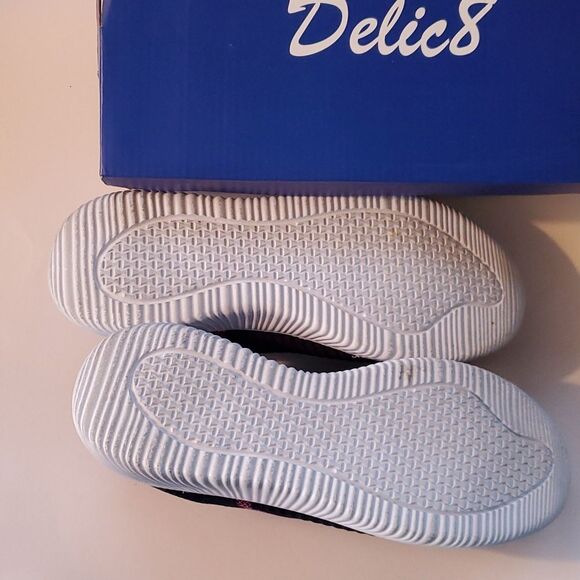 NWT DELIC8 SLIP ON SNEAKERS/KICKS PURPLE BLUE SIZE 8 (RUN SMALL) - Picture 6 of 6
